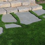 Slate with turf insets adds a beautiful detail