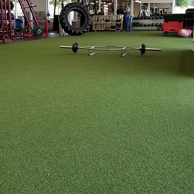 Green Indoor Gym Turf, No Foam Backing
