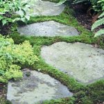 Basalt Garden stepping stones