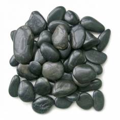 Pebbles, Black High Polished: 1/2” - 1”