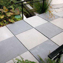 Walkway built using 24x24 paving slabs.