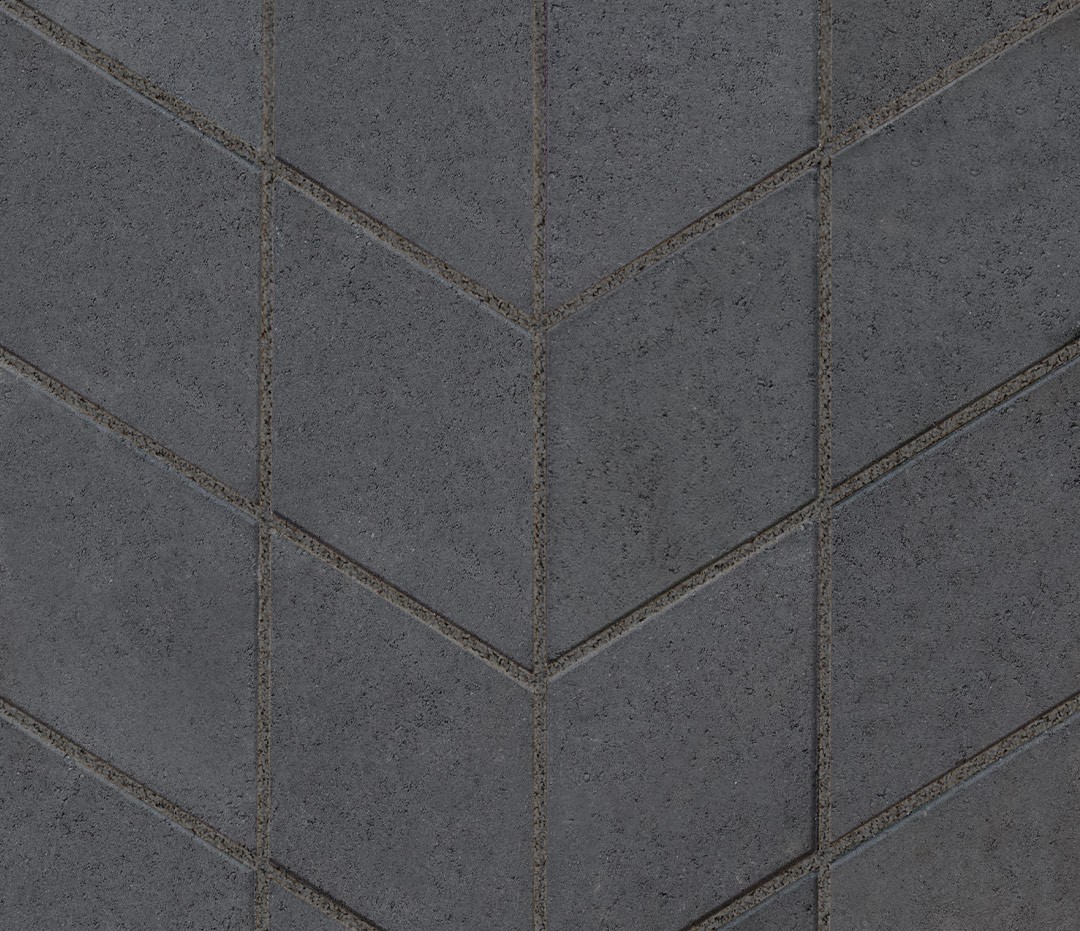 Rhombus - Ebony colour swatch for Rhombus Paver 100mm